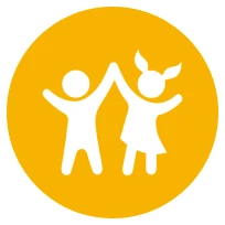 Child friendship graphic